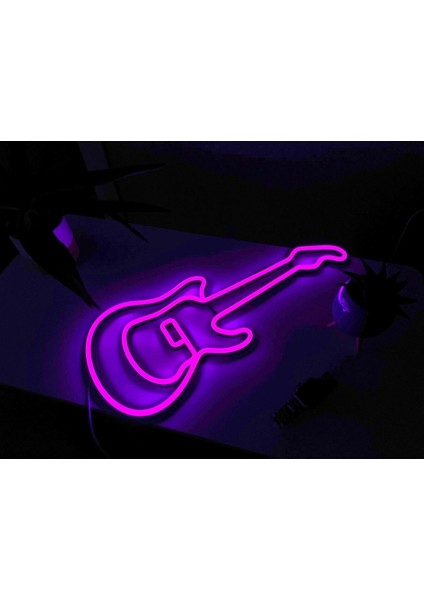 90 cm Kumandalı Neon LED Tasarım Duvar Dekor Aydınlatması - Özelleştirilebilir LED TABELA-102