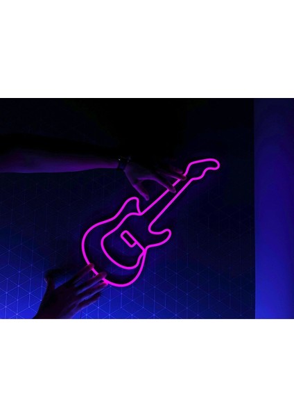 90 cm Kumandalı Neon LED Tasarım Duvar Dekor Aydınlatması - Özelleştirilebilir LED TABELA-102