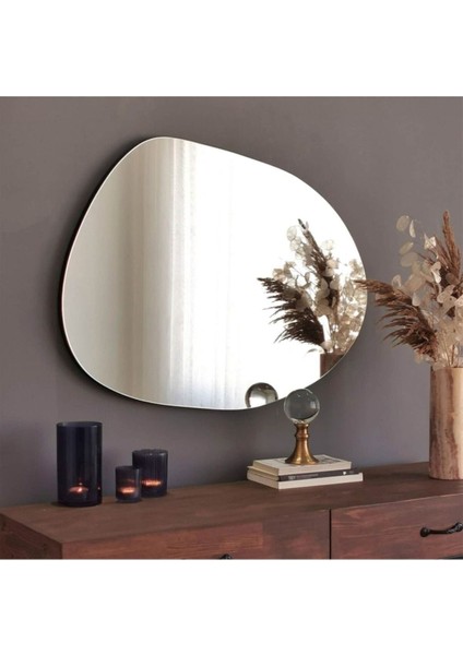 110 cm Asimetrik Duvar Dekorasyon Aynası - Konsol Üstü Salon Dekorasyon AYNASI-432