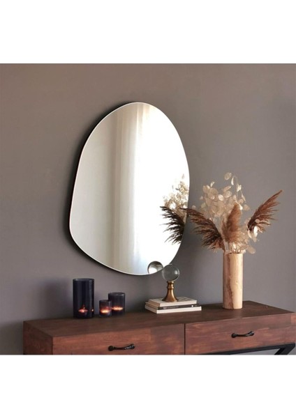 110 cm Asimetrik Duvar Dekorasyon Aynası - Konsol Üstü Salon Dekorasyon AYNASI-432