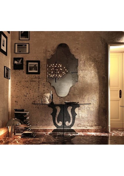 130 cm Etnik Duvar Dekorasyon Aynası - Konsol Üstü Salon Dekorasyon AYNASI-530