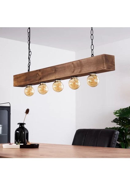 160 cm Modern Tasarımlı Dekoratif Aydınlatma Avizesi -Doğal Masif Ahşap Iç Mekan Aydınlatması fırsatları