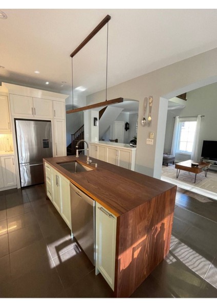 180 cm Modern Tasarımlı Dekoratif Aydınlatma Avizesi -Doğal Masif Ahşap Iç Mekan Aydınlatması indirimleri