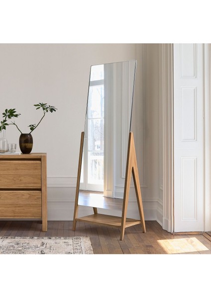 200 x 70 cm Standlı Dekoratif Ağaç Boy Aynası - 3