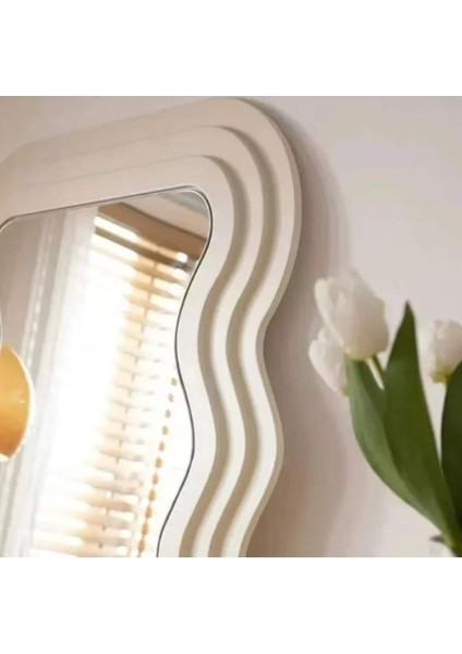 90 cm Dalga Desenli Dekoratif Duvar Boy Aynası fırsatları