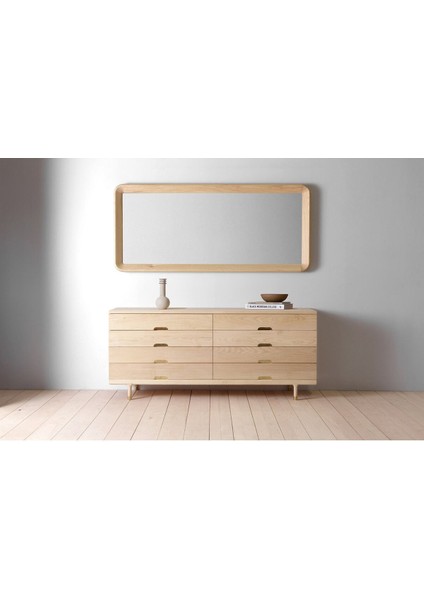 190 cm Dekoratif Duvar Boy Aynası-Doğal Ahşap Masif Çerçeveli(Özelleştirilebilir)-79 fiyatları