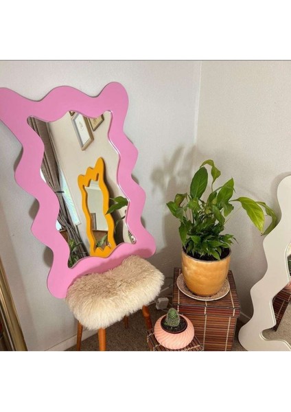 150 cm Dalga Desenli Dekoratif Duvar Boy Aynası modelleri