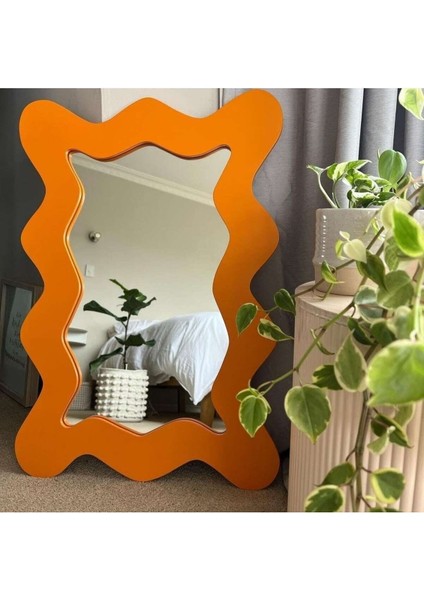 150 cm Dalga Desenli Dekoratif Duvar Boy Aynası fırsatları