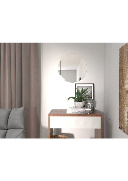 60 cm Tasarım Duvar Dekorasyon Aynası - Konsol Üstü Salon Dekorasyon Aynası(Tek FIYATIDIR)-1016
