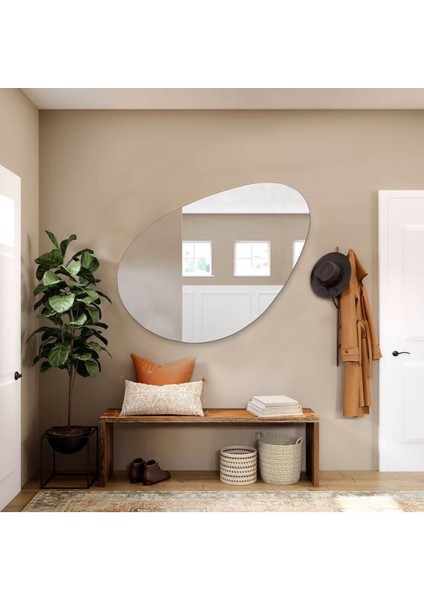 180 cm Asimetrik Duvar Dekorasyon Aynası - Konsol Üstü Salon Dekorasyon AYNASI-176 indirimleri