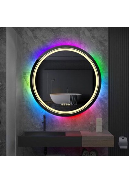 80 cm Ledli Banyo Aynası-Konsol Makyaj Aynası