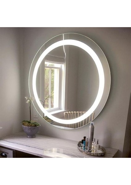 60 cm Ledli Banyo Aynası-Konsol Makyaj Aynası