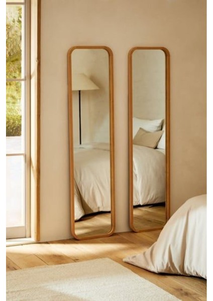 170 cm Dekoratif Duvar Boy Aynası-Doğal Ahşap Masif Çerçeveli(Özelleştirilebilir)-70 fırsatları