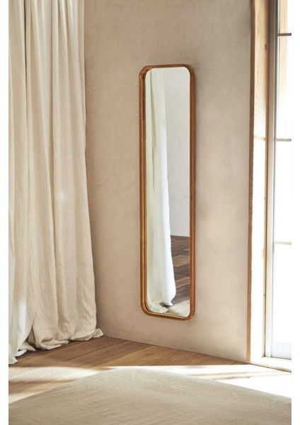 170 cm Dekoratif Duvar Boy Aynası-Doğal Ahşap Masif Çerçeveli(Özelleştirilebilir)-70 indirimleri