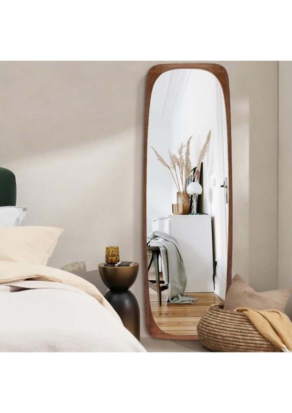 160 cm Dekoratif Duvar Boy Aynası-Doğal Ahşap Masif ÇERÇEVELI(ÖZELLEŞTIRILEBILIR)-467