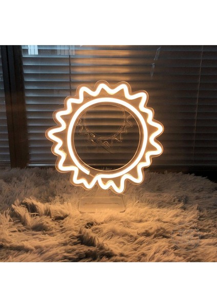 120 cm Kumandalı Neon LED Tasarım Duvar Dekor Aydınlatması - Özelleştirilebilir LED Tabela