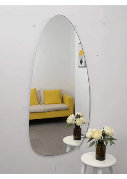 200 cm Asimetrik Duvar Boy Aynası - Konsol Üstü Salon Dekorasyon AYNASI-339 fırsatları