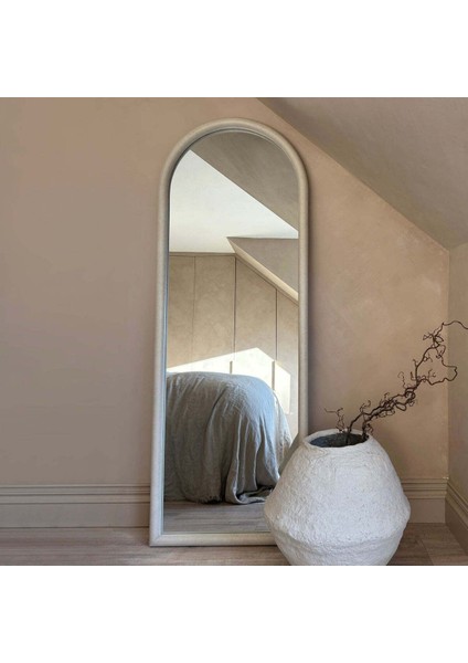 170 x 60 cm Doğal Ahşap Oval Boy Aynası - Dekoratif Oval Boy Aynası 1