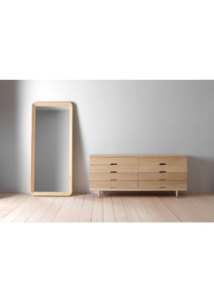 180 cm Dekoratif Duvar Boy Aynası-Doğal Ahşap Masif Çerçeveli(Özelleştirilebilir)-80 modelleri