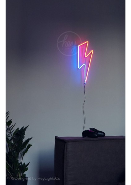 90 cm Kumandalı Neon LED Tasarım Duvar Dekor Aydınlatması - Özelleştirilebilir LED Tabela-3