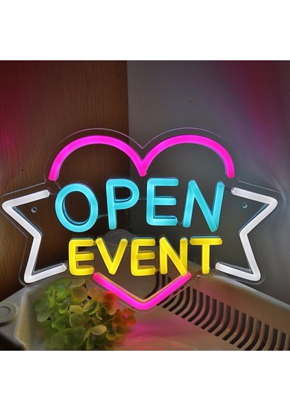 60 cm Kumandalı Neon LED Tasarım Duvar Dekor Aydınlatması - Özelleştirilebilir LED Tabela-88