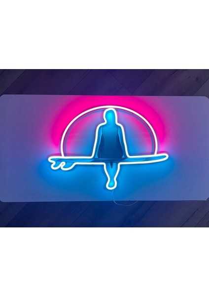 90 cm Kumandalı Neon LED Tasarım Duvar Dekor Aydınlatması - Özelleştirilebilir LED TABELA-121 fiyatları