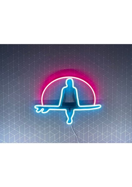 90 cm Kumandalı Neon LED Tasarım Duvar Dekor Aydınlatması - Özelleştirilebilir LED TABELA-121 modelleri