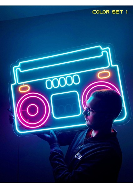 90 cm Kumandalı Neon LED Tasarım Duvar Dekor Aydınlatması - Özelleştirilebilir LED Tabela fiyatları