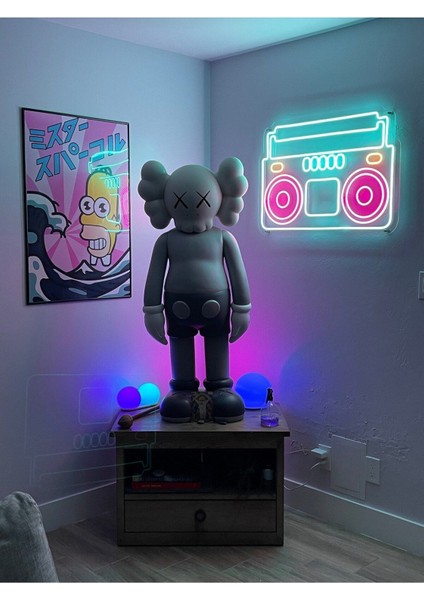 90 cm Kumandalı Neon LED Tasarım Duvar Dekor Aydınlatması - Özelleştirilebilir LED Tabela modelleri