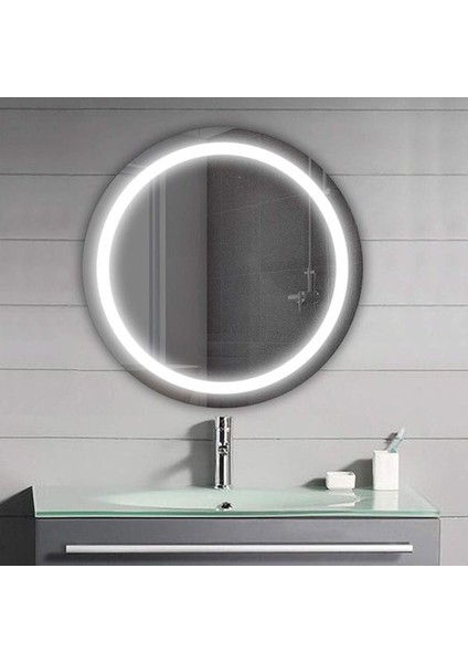 80 cm Ledli Banyo Aynası-Konsol Makyaj Aynası