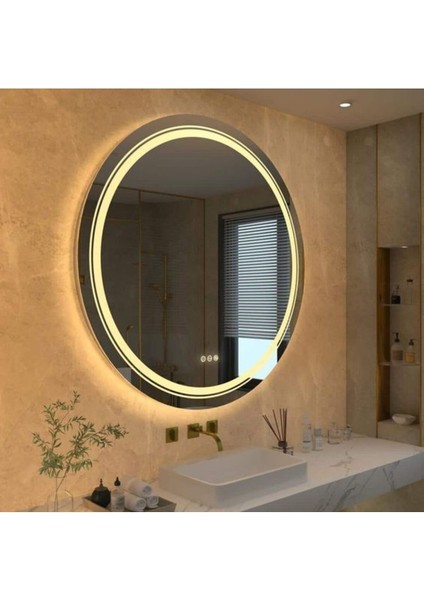 70 cm Ledli Banyo Aynası-Konsol Makyaj Aynası
