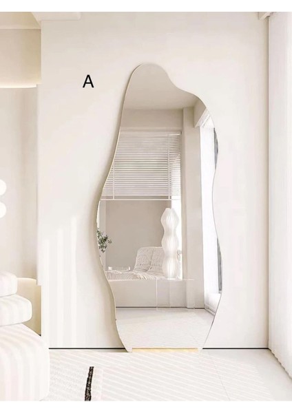 160 cm Asimetrik Duvar Boy Aynası - Konsol Üstü Salon Dekorasyon Aynası-18 fiyatları