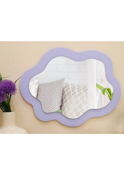 Asimetrik Kıvrımlı Masaüstü Makyaj Aynası - Tatlı Duvar Dekor Aynası - 1 (Renk MEVCUT)-45 x 36 cm modelleri
