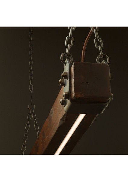 200 cm Modern Tasarımlı Dekoratif Aydınlatma Avizesi -Doğal Masif Ahşap Iç Mekan Aydınlatması modelleri