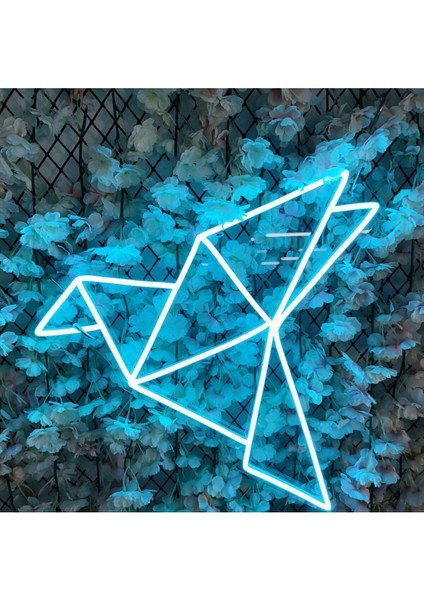 90 cm Kumandalı Neon LED Tasarım Duvar Dekor Aydınlatması - Özelleştirilebilir LED Tabela-79