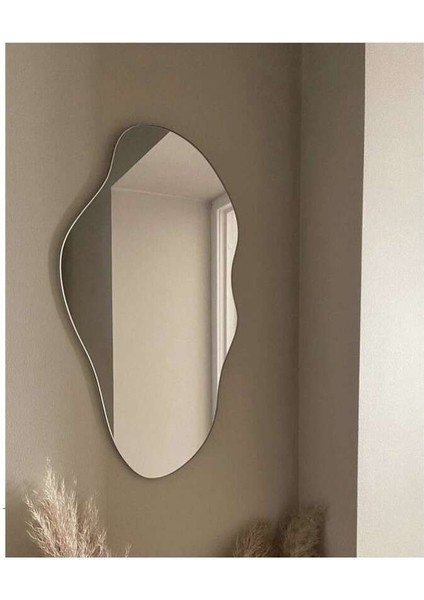 130 cm Asimetrik Duvar Dekorasyon Aynası - Konsol Üstü Salon Dekorasyon AYNASI-364