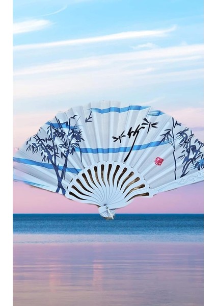 Yelpaze Şık Mavi /beyaz Yelpaze 260020