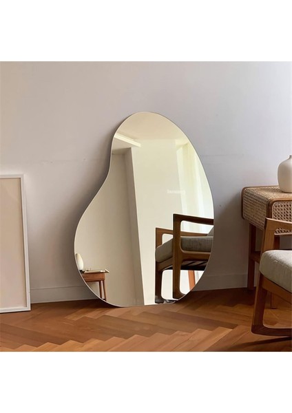 90 cm Oval Duvar Dekorasyon Aynası - Konsol Üstü Salon Dekorasyon AYNASI-558