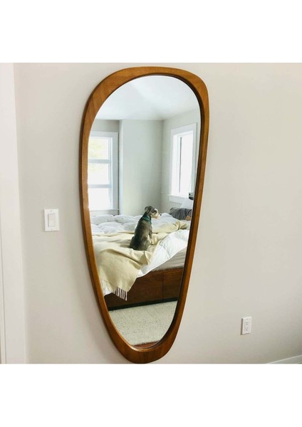 200 cm Asimetrik Dekoratif Duvar Boy Aynası-Doğal Ahşap Masif ÇERÇEVELI(ÖZELLEŞTIRILEBILIR)-177 modelleri