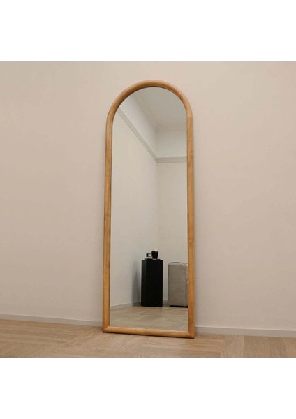 170 x 60 cm Doğal Ahşap Oval Boy Aynası - Dekoratif Oval Boy Aynası fiyatları