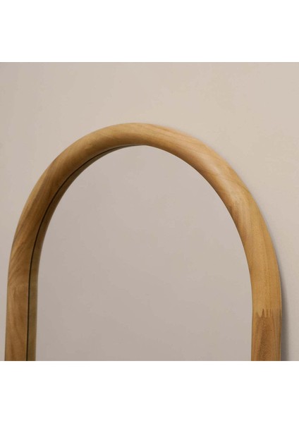170 x 60 cm Doğal Ahşap Oval Boy Aynası - Dekoratif Oval Boy Aynası fırsatları