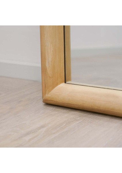 170 x 60 cm Doğal Ahşap Oval Boy Aynası - Dekoratif Oval Boy Aynası indirimleri
