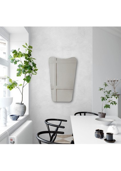 70 cm Asimetrik Duvar Dekorasyon Aynası - Konsol Üstü Salon Dekorasyon AYNASI-181