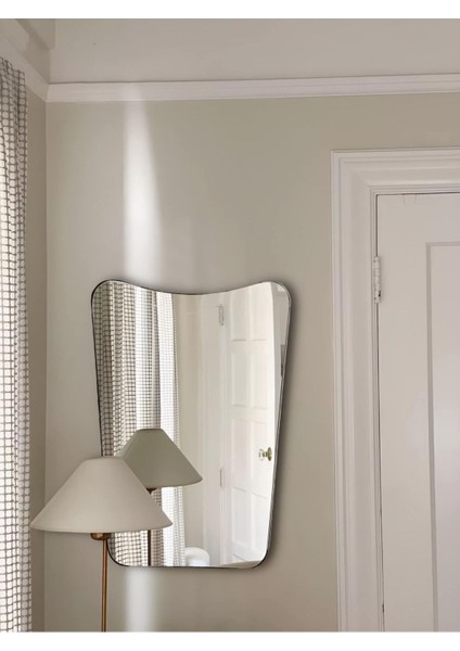 70 cm Asimetrik Duvar Dekorasyon Aynası - Konsol Üstü Salon Dekorasyon AYNASI-181