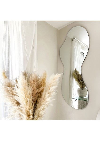 120 cm Asimetrik Duvar Dekorasyon Aynası - Konsol Üstü Salon Dekorasyon AYNASI-765