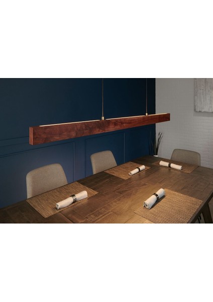 100 cm Modern Tasarımlı Dekoratif Aydınlatma Avizesi -Doğal Masif Ahşap Iç Mekan Aydınlatması