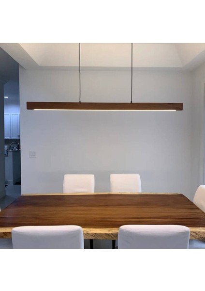 100 cm Modern Tasarımlı Dekoratif Aydınlatma Avizesi -Doğal Masif Ahşap Iç Mekan Aydınlatması modelleri