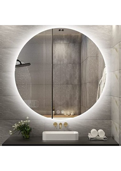 70 cm Ledli Banyo Aynası-Konsol Makyaj Aynası