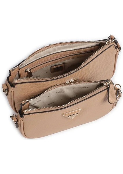 Kadın Bej Noelle Çift Kılıflı Crossbody Çanta fırsatları