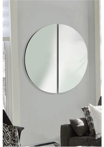 60 cm Yuvarlak Duvar Dekorasyon Aynası - Konsol Üstü Salon Dekorasyon AYNASI-395